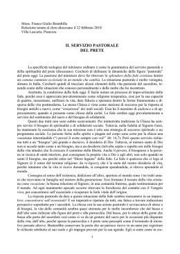 il servizio pastorale del prete