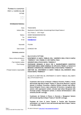 Curriculum vitae - Clinica Mediterranea