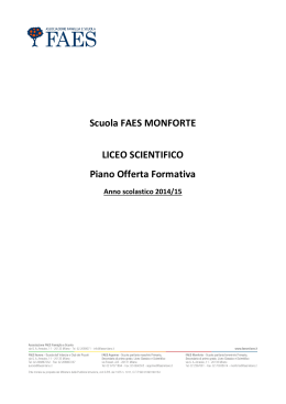 Scuola FAES MONFORTE LICEO SCIENTIFICO