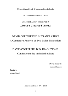 DAVID COPPERFIELD IN TRANSLATION