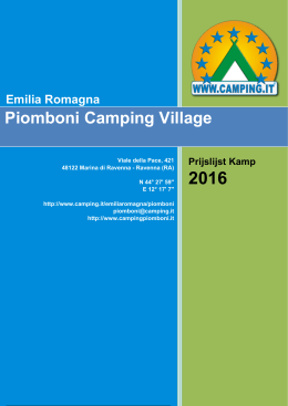 Piomboni Camping Village Price List