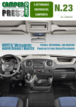 NOVITA` Meccaniche: nuovo Renault Master