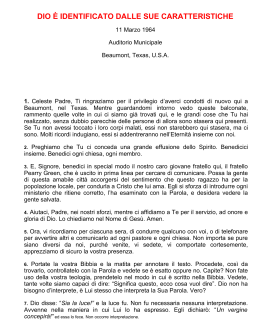 dio e` identificato dalle sue caratteristiche
