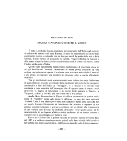 ANCORA A PROPOSITO DI BORIS K. ZAJCEV È noto il profondo
