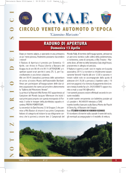 Notiziario Marzo 2014 - Circolo Veneto Automoto d`Epoca