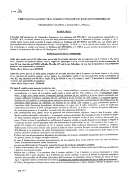 TRIBUNALE DI SALERNO TERZA SEZIONE CIVILE UFFICIO