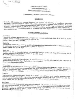 terza sezione civile - Aste Giudiziarie Salerno