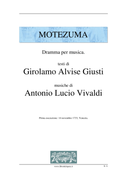 MOTEZUMA Girolamo Alvise Giusti Antonio Lucio Vivaldi