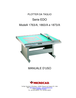Manuale plotter MicroCAD serie EDO