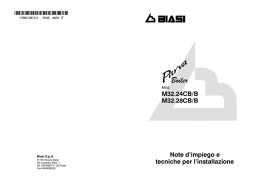 Note d`impiego e tecniche per l`installazione - schede