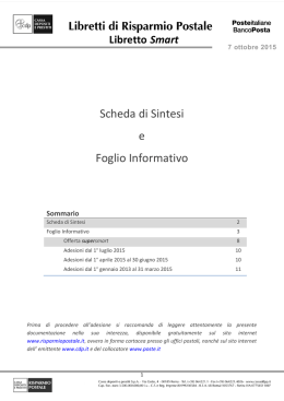 Libretti Smart - Risparmio Postale