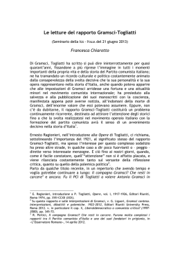 Letture del rapporto Gramsci