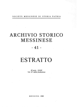 visualizza - Societ&agrave; Messinese di Storia Patria