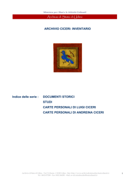 Inventario analitico - Archivio di Stato di Udine