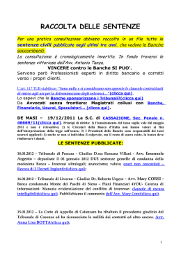 raccolta delle sentenze