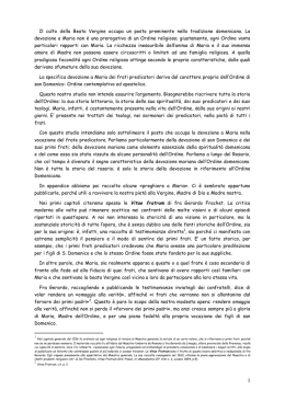 Il culto della Beata Vergine occupa un posto preminente nella
