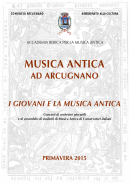 LIBRETTO I Giovani e la Musica Antica 2015