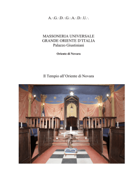 Il Tempio di Novara - GOI Piemonte e Valle d`Aosta