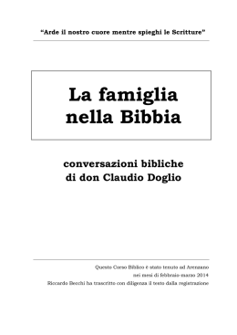 La famiglia nella Bibbia
