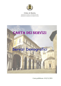 Carta dei Servizi Demografici