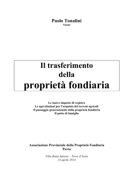proprietà fondiaria - Notaio Paolo Tonalini