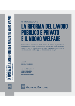 LA RIFORMA DEL LAVORO PUBBLICO E PRIVATO E IL NUOVO