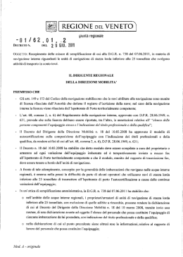 Decreto del Dirigente Regionale n. 81 del