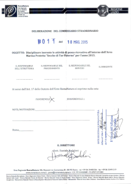 Disciplinare pesca ricreativa nell`AMP