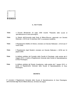 Regolamento Generale delle Scuole di