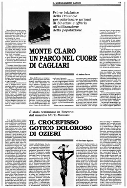 Monte Clara e un parco straor dittario al centro di Cagliari di