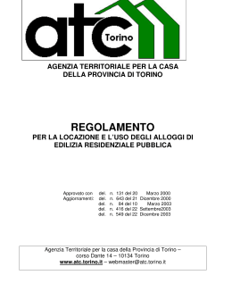 regolamento - ATC Torino