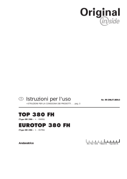Istruzioni per l`uso TOP 380 FH EUROTOP 380 FH