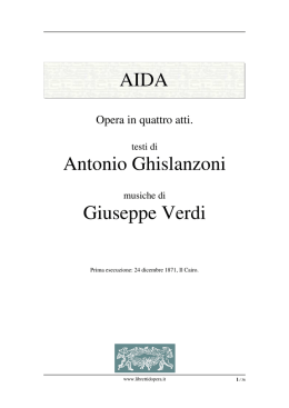 AIDA Antonio Ghislanzoni Giuseppe Verdi
