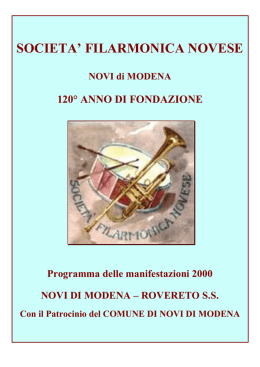 societa` filarmonica novese - Società Filarmonica Novese