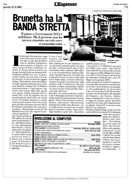 Brunetta ha la banda stretta