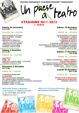 manifesto un paese a teatro
