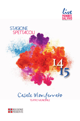 scarica il libretto! - LIVE Piemonte dal Vivo &ndash; Circuito regionale dello