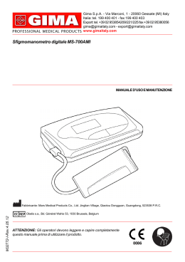 Manuale Sfigmomanometro Digitale MS-700AMI