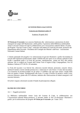 Scarica il bando completo del concorso