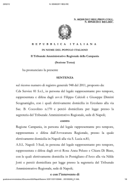 Sentenza Tar Campania 00209-2012