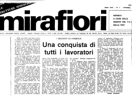 1979 Mirafiori - Mirafiori accordi e lotte