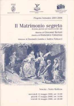 Il Matrimonio sesreto - Giovanni Umberto Battel