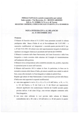 FlÎDILALTA ITALIA società cooperativa per azioni