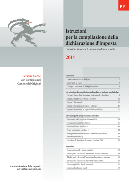 Istruzioni per la compilazione della dichiarazione d`imposta 2014