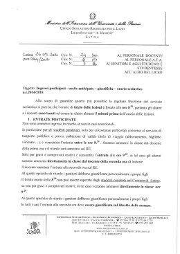 Circolare n. 7 INGRESSI POSTICIPATI USCITE ANTICIPATE