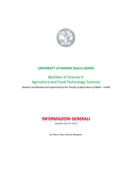 Info Generali Faculty of Agriculture UniMAK