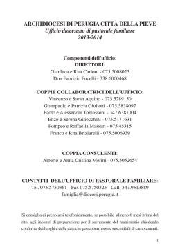 CORSI FIDANZATI 2014 - Arcidiocesi di Perugia