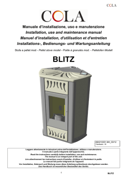 Manuale d`installazione, uso e manutenzione Installation, use and