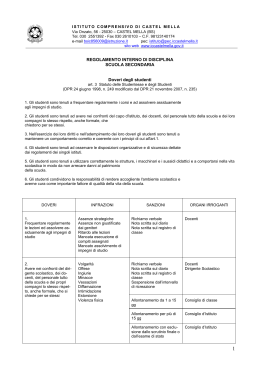 regolam int disciplina SEC2015 - Istituto Comprensivo di Castel Mella
