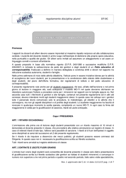 regolamento disciplina alunni